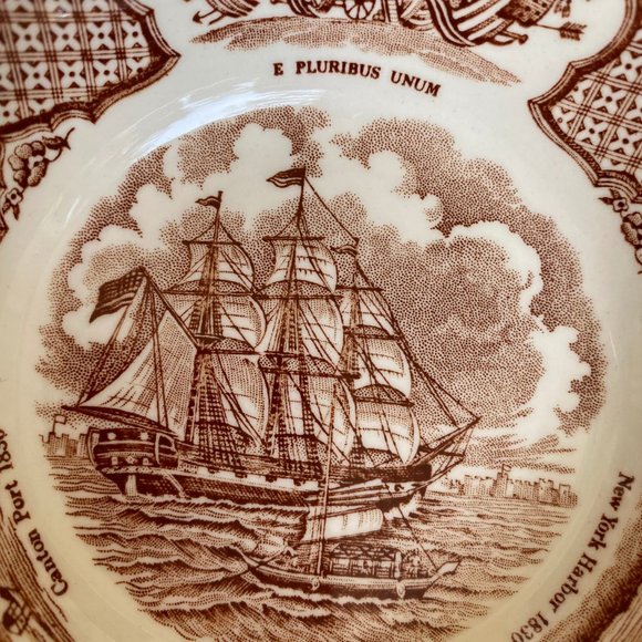 MEAKIN, ALFRED Fair Winds Brown Fruit/Dessert (Sauce) Bowl, Permanent Colors - Picture 3 of 4